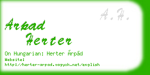 arpad herter business card